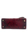 Michael Michael Kors Burgundy & Black Leather Embossed Snake Print Bag Burgundy & Black