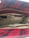 Michael Michael Kors Burgundy & Black Leather Embossed Snake Print Bag Burgundy & Black