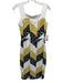A.L.C. Size 4 White, Black, Yellow Polyester Stitch Detail Overlay Dress White, Black, Yellow / 4