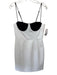 Gianni Bini Size 4 White & Black Polyester Back Zip Cupped Color Block Dress White & Black / 4