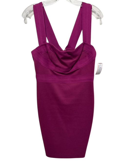 Robert Rodriguez Size 8 Magenta Pink Acrylic Blend Back Zip Pintuck Detail Dress Magenta Pink / 8