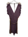 BCBG Maxazria RUNWAY Size L Purple & Brown Rayon Elastic Draping chainmail Dress Purple & Brown / L