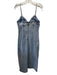 Habitual Size S Light Denim Cotton Back Zip Below the Knee Spaghetti Strap Dress Light Denim / S