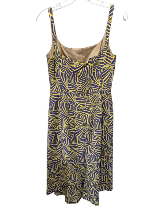Marc Jacobs Size 8 Yellow & Purple Silk Abstract Spaghetti Strap Dress Yellow & Purple / 8