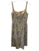 Marc Jacobs Size 8 Yellow & Purple Silk Abstract Spaghetti Strap Dress Yellow & Purple / 8