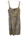 Marc Jacobs Size 8 Yellow & Purple Silk Abstract Spaghetti Strap Dress Yellow & Purple / 8