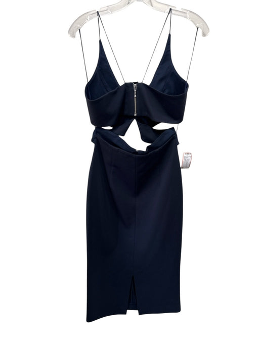 N/ Nicholas Size 4 Navy Rayon Cut Out Back Zip Spaghetti Strap Dress Navy / 4