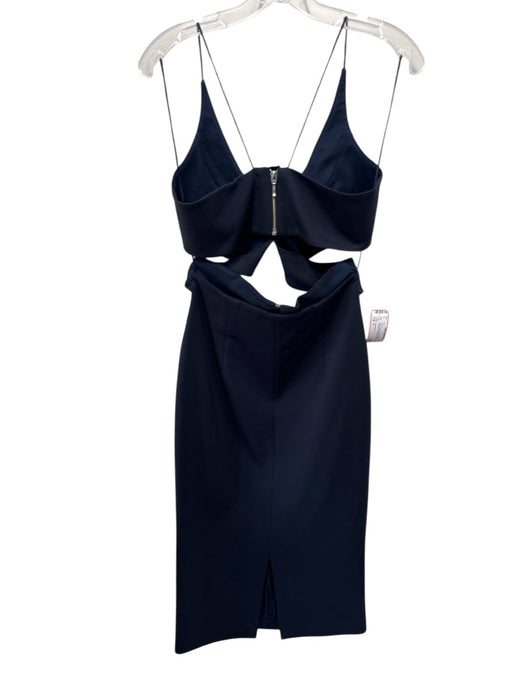 N/ Nicholas Size 4 Navy Rayon Cut Out Back Zip Spaghetti Strap Dress Navy / 4