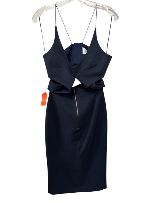 N/ Nicholas Size 4 Navy Rayon Cut Out Back Zip Spaghetti Strap Dress Navy / 4