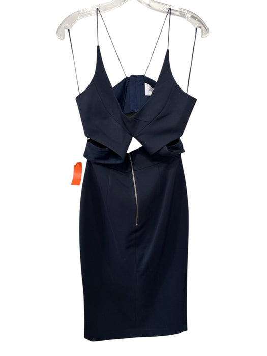 N/ Nicholas Size 4 Navy Rayon Cut Out Back Zip Spaghetti Strap Dress Navy / 4