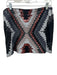 Zara Size M Black, Orange, Taupe Polyester Embroidered Sequined Side Zip Skirt Black, Orange, Taupe / M