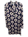 Diane Von Furstenberg Size 8 navy, black, pink, beige Silk Button Down Dress navy, black, pink, beige / 8