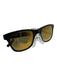 Saint Laurent Surf Black & Gold Acetate Wayfarer Gold Lens Sunglasses Black & Gold