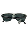 Versace Black & Gray Acetate Striped Aviator Marled Black Lenses Sunglasses Black & Gray