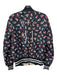 Coach Size Est M Navy Multi Floral Zip Up Bomber Jacket Navy Multi / Est M