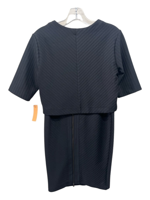 Zara Size L Black Missing tag Zipper Pleated Half Sleeve Skirt Set Black / L