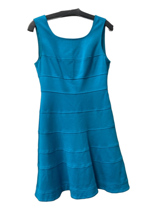 Trina Turk Size Est S Turquiose Rayon Blend Tiered Sleeveless Side Zip Dress Turquiose / Est S