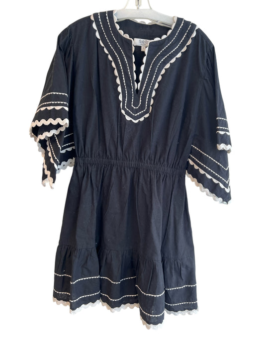 Sea New York Size Small Black & White Cotton Cotton Decorative Trim Dress Black & White / Small