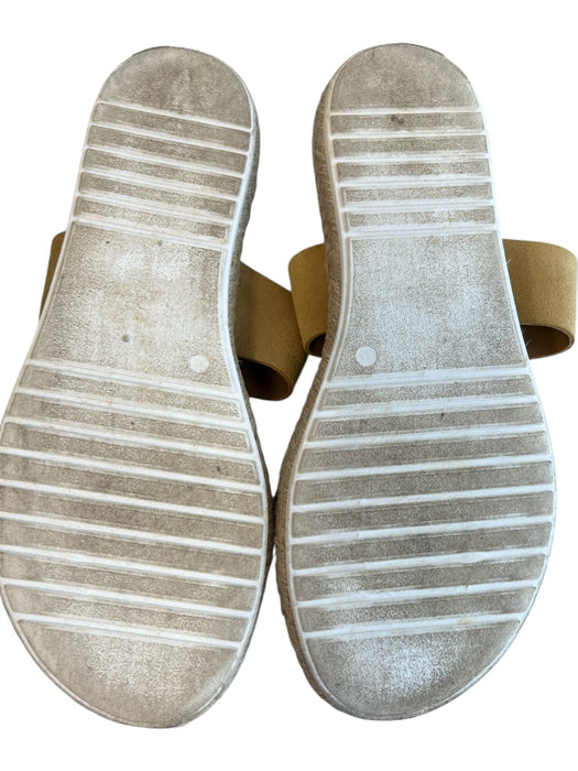 Matisse Shoe Size 10 Gold Suede Round Toe Flat Double Strap Flat Shoes Gold / 10