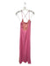 Something Navy Size XS Pink Viscose Spaghetti Strap Side Slits Midi Dress Pink / XS