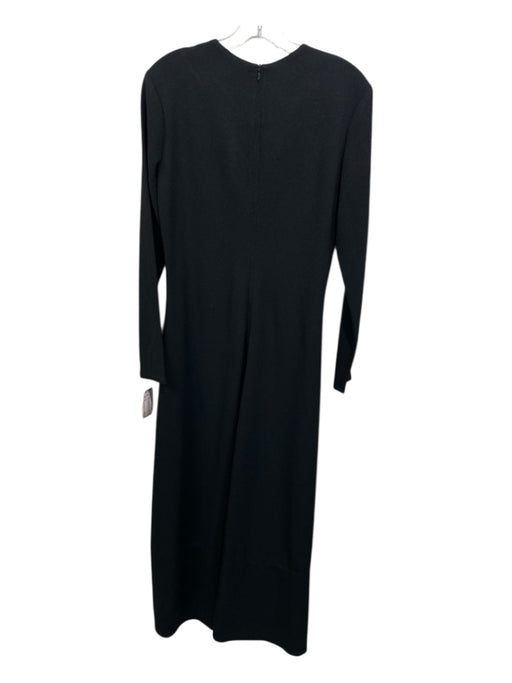 COS Size M Black Triacetate Blend Back Zip Long Sleeve Maxi Dress Black / M