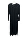 COS Size M Black Triacetate Blend Back Zip Long Sleeve Maxi Dress Black / M