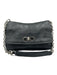 Coach Black Leather Turnlock Flap Chain Strap Silver hardware Bag Black / Small