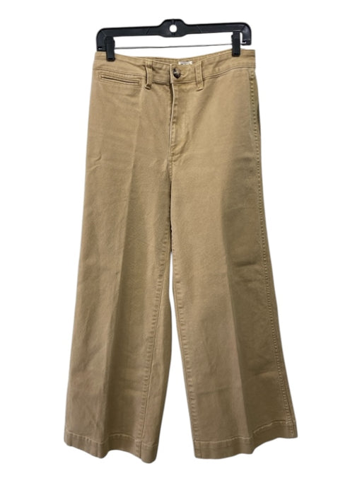 Madewell Size 29 Khaki Cotton Zip Fly Wide Leg Pants Khaki / 29