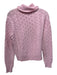 Neiman Marcus Size M Light Pink Cashmere Cable Knit Turtleneck Sweater Light Pink / M