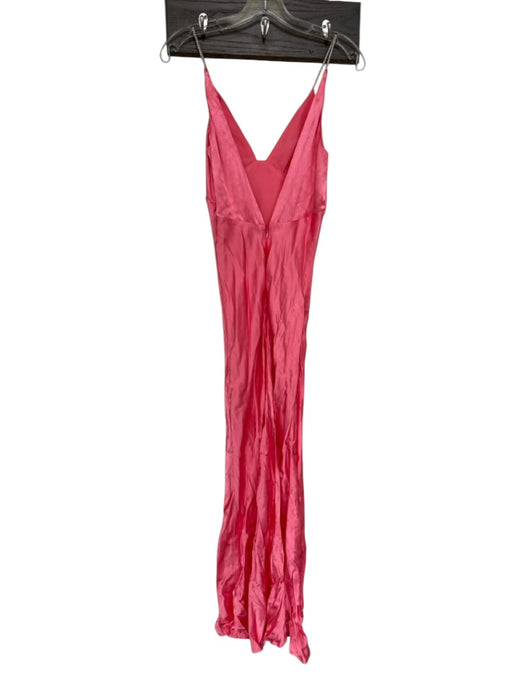 Bardot Size XS coral Spaghetti Strap Rhinestone Back Zip Gown coral / XS