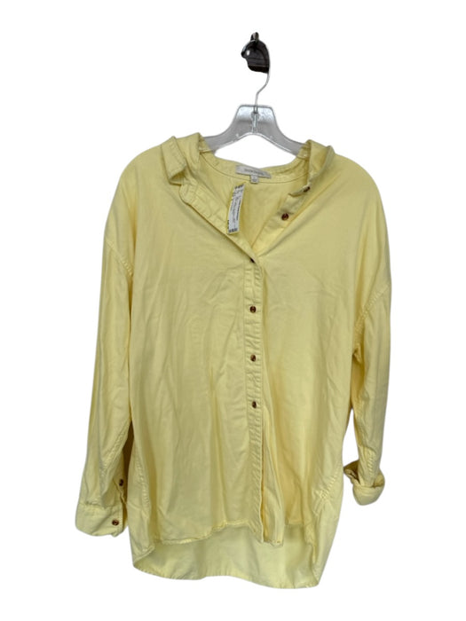 Favorite Daughter Size S Yellow Cotton Long Sleeve Button Down Oversize Top Yellow / S