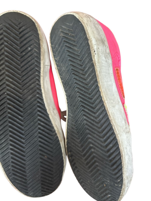 Golden Goose Shoe Size 37 Hot Pink & Yellow Leather Mesh Athletic Sneakers Hot Pink & Yellow / 37