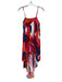 Hutch Size XS purple & orange Polyester Spaghetti Strap Acordian Pleated Dress purple & orange / XS