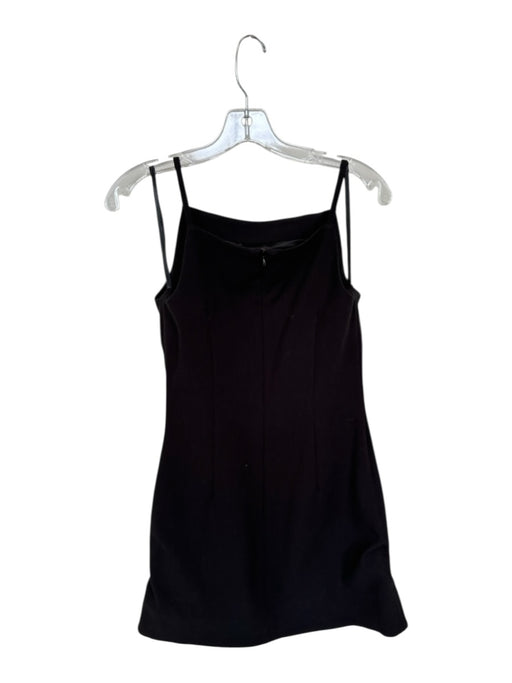 Staud Size S Black Polyester Spaghetti Strap Back Zip Mini Dress Black / S