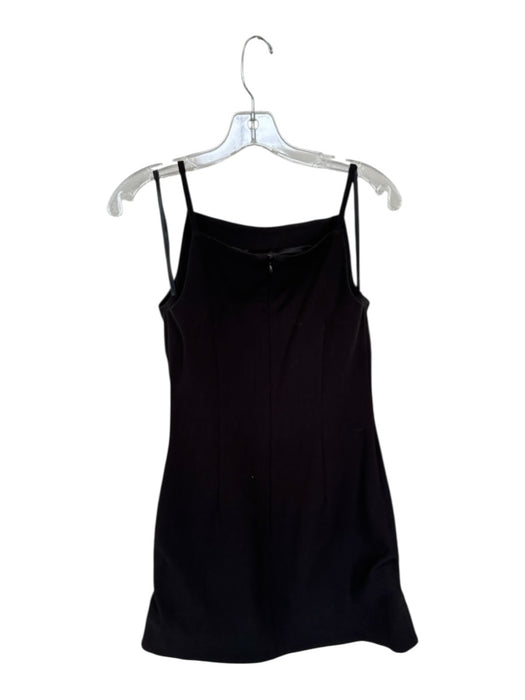 Staud Size S Black Polyester Spaghetti Strap Back Zip Mini Dress Black / S