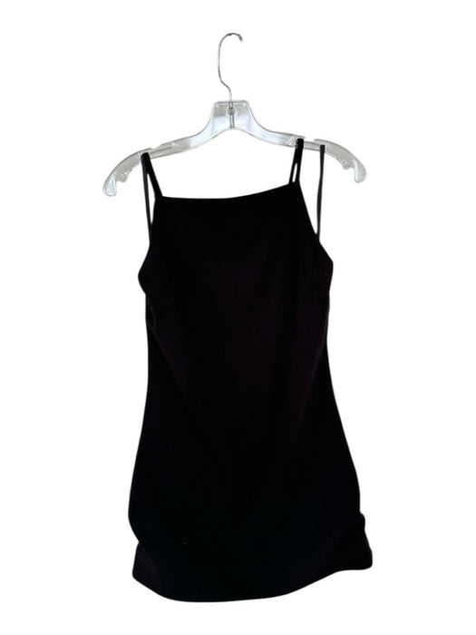 Staud Size S Black Polyester Spaghetti Strap Back Zip Mini Dress Black / S
