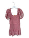 Loveshackfancy Size S Pink & White Cotton Long Balloon Sleeve Swiss Dot Dress Pink & White / S