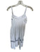 J. Crew Size 0 White & Navy Cotton Spaghetti Strap Side Zip Ribbon Detail Dress White & Navy / 0