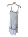 J. Crew Size 0 White & Navy Cotton Spaghetti Strap Side Zip Ribbon Detail Dress White & Navy / 0