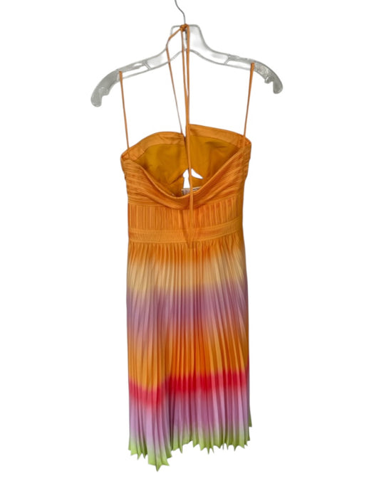 Jonathan Simkhai Size 2 Orange & Purple Polyester Spaghetti Strap Ombre Gown Orange & Purple / 2