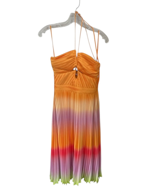 Jonathan Simkhai Size 2 Orange & Purple Polyester Spaghetti Strap Ombre Gown Orange & Purple / 2