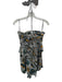 Ulla Johnson Size 4 Teal & Mustard Cotton Halter Neck Botanical Back Zip Romper Teal & Mustard / 4