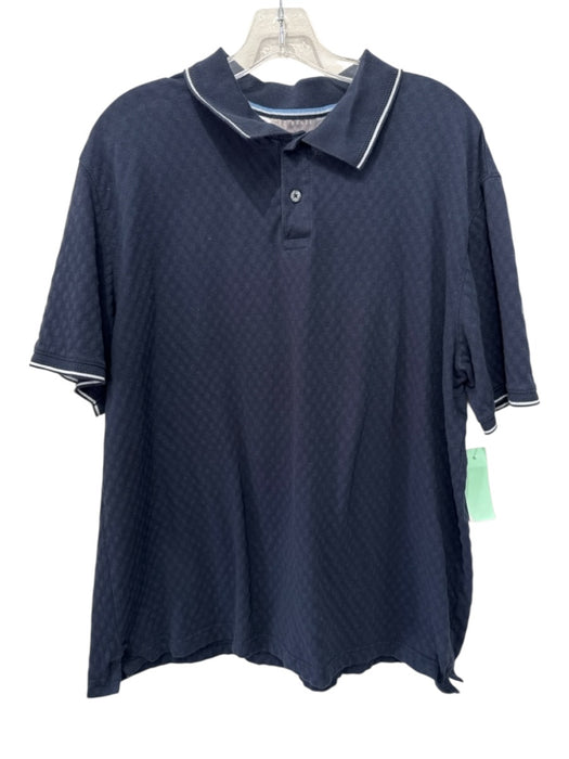 Ted Baker Size XL Navy Blue Polo Men's Short Sleeve Navy Blue / XL