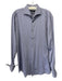 Boss Size 16 Blue & Light Blue Print All Over Print Men's Long Sleeve Shirt Blue & Light Blue Print / 16