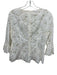 Rebecca Taylor Size 2 White Cotton 3/4 Trumpet Sleeve Floral Eyelet Top White / 2