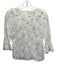 Rebecca Taylor Size 2 White Cotton 3/4 Trumpet Sleeve Floral Eyelet Top White / 2