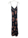 Love Shack Fancy Size XS Black, Pink, Orange Viscose & Silk Floral Print Dress Black, Pink, Orange / XS
