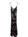 Love Shack Fancy Size XS Black, Pink, Orange Viscose & Silk Floral Print Dress Black, Pink, Orange / XS