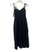 Farm Rio Size XS Black & White Linen Spaghetti Strap Floral Embroidery Dress Black & White / XS