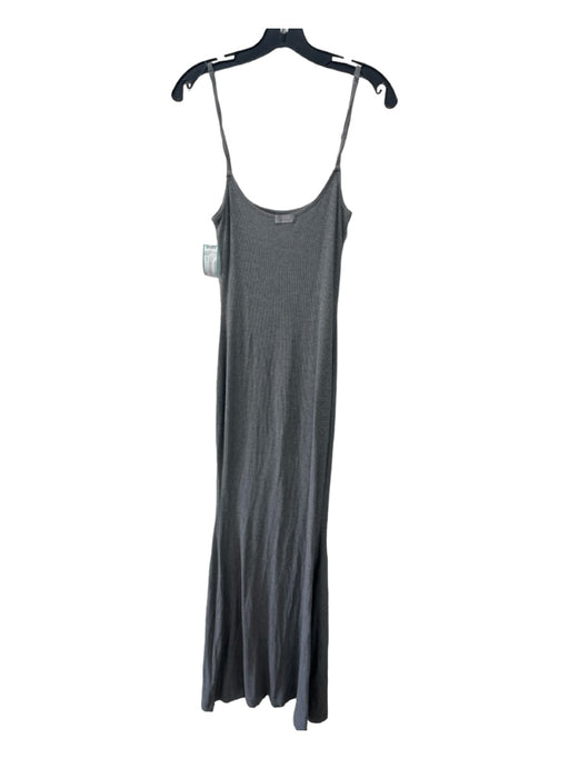 SKIMS Size L Gray Modal Ribbed Adjustable Strap Spaghetti Strap Maxi Dress Gray / L